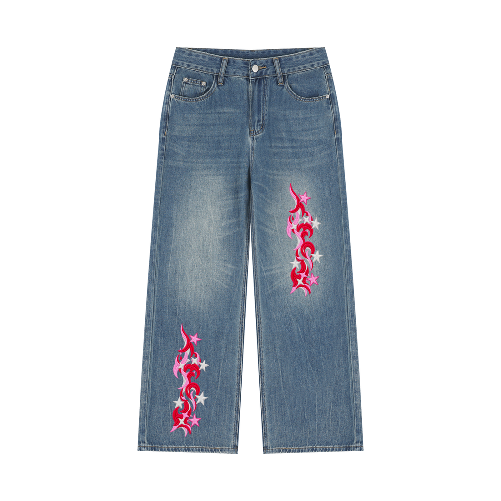 Women’s Vintage Wash Wide Leg Jeans