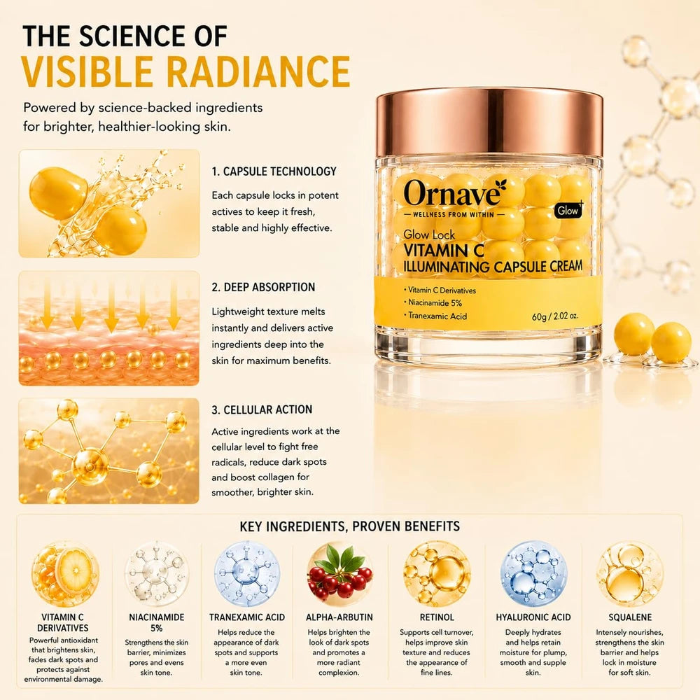 Ornave' Glow Vitamin C Illuminating Capsule Cream