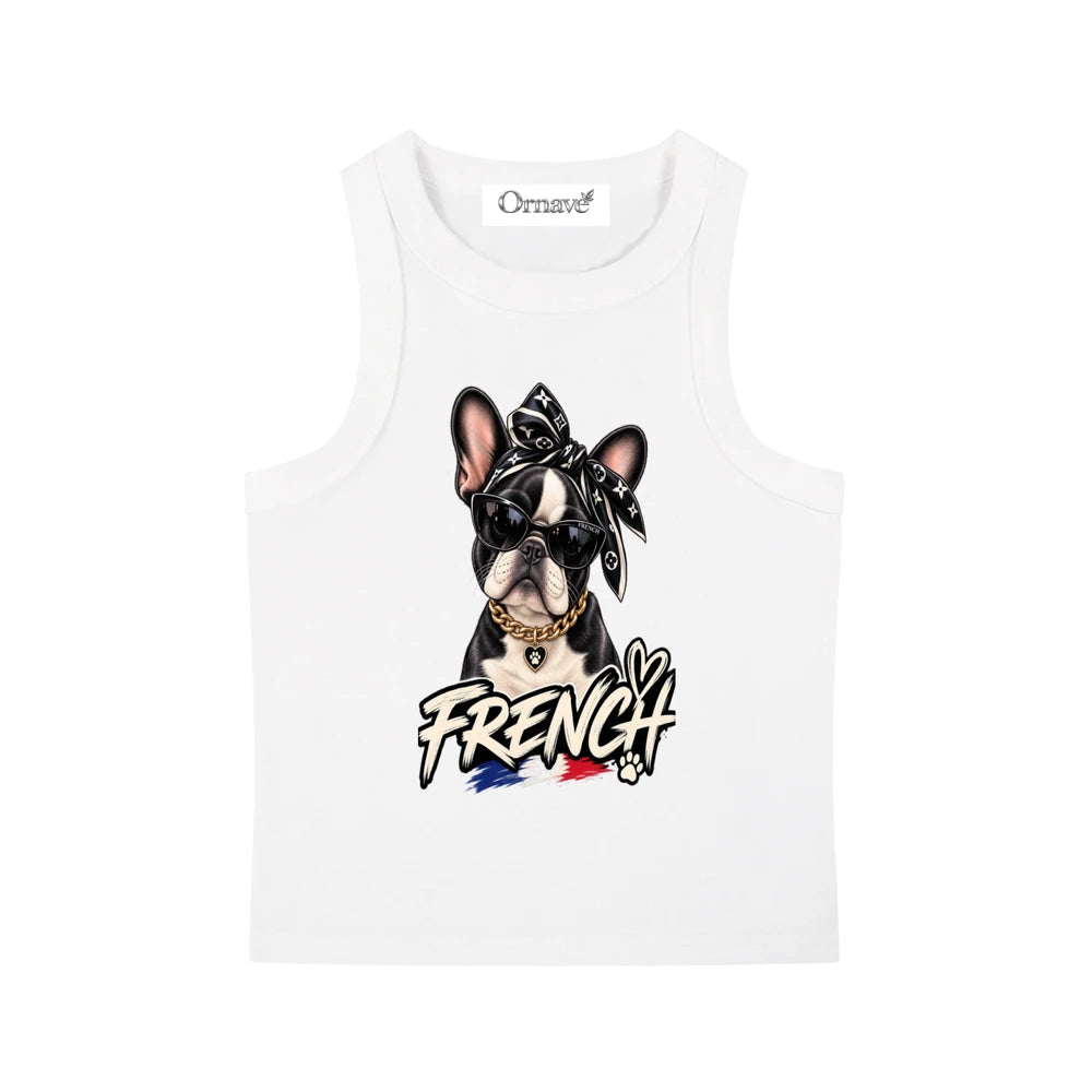 Snow Washed Tank Top-Frenchie lover