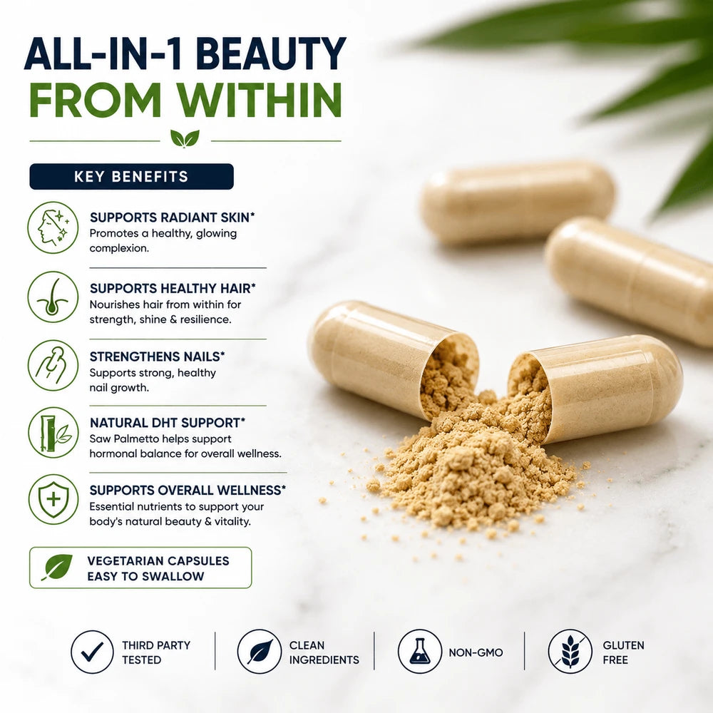 Ornave' Hair, Skin & Nails Formula, 120 Capsules