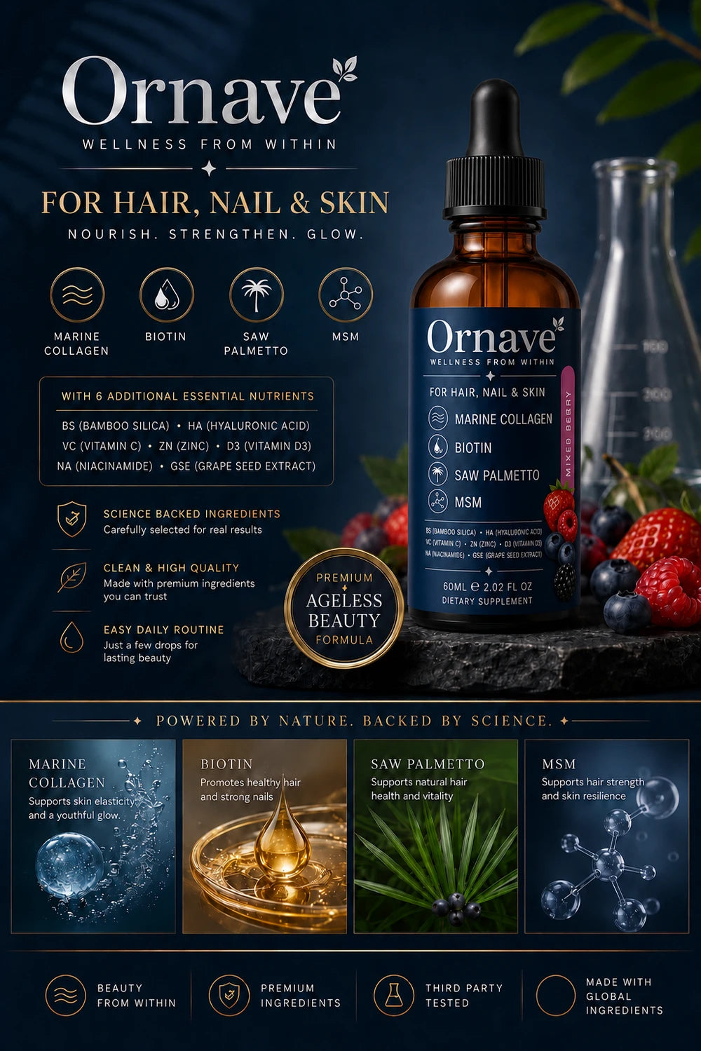 Ornave' Marine Collagen Beauty Liquid