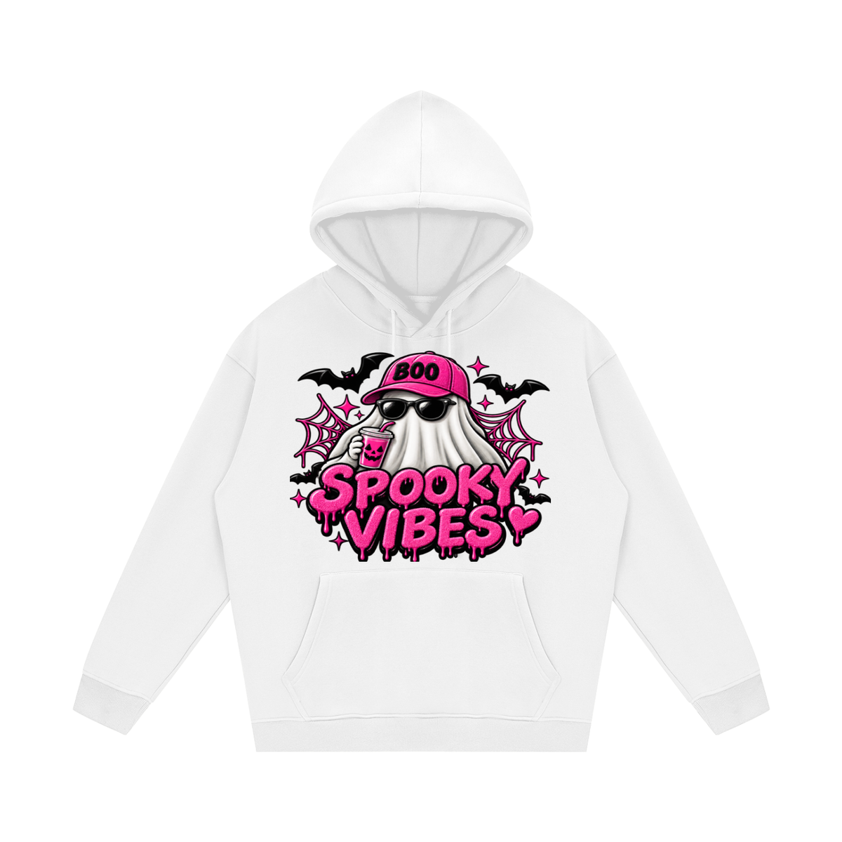 Spooky Vibes Streetwear Unisex Fleece Hoodie