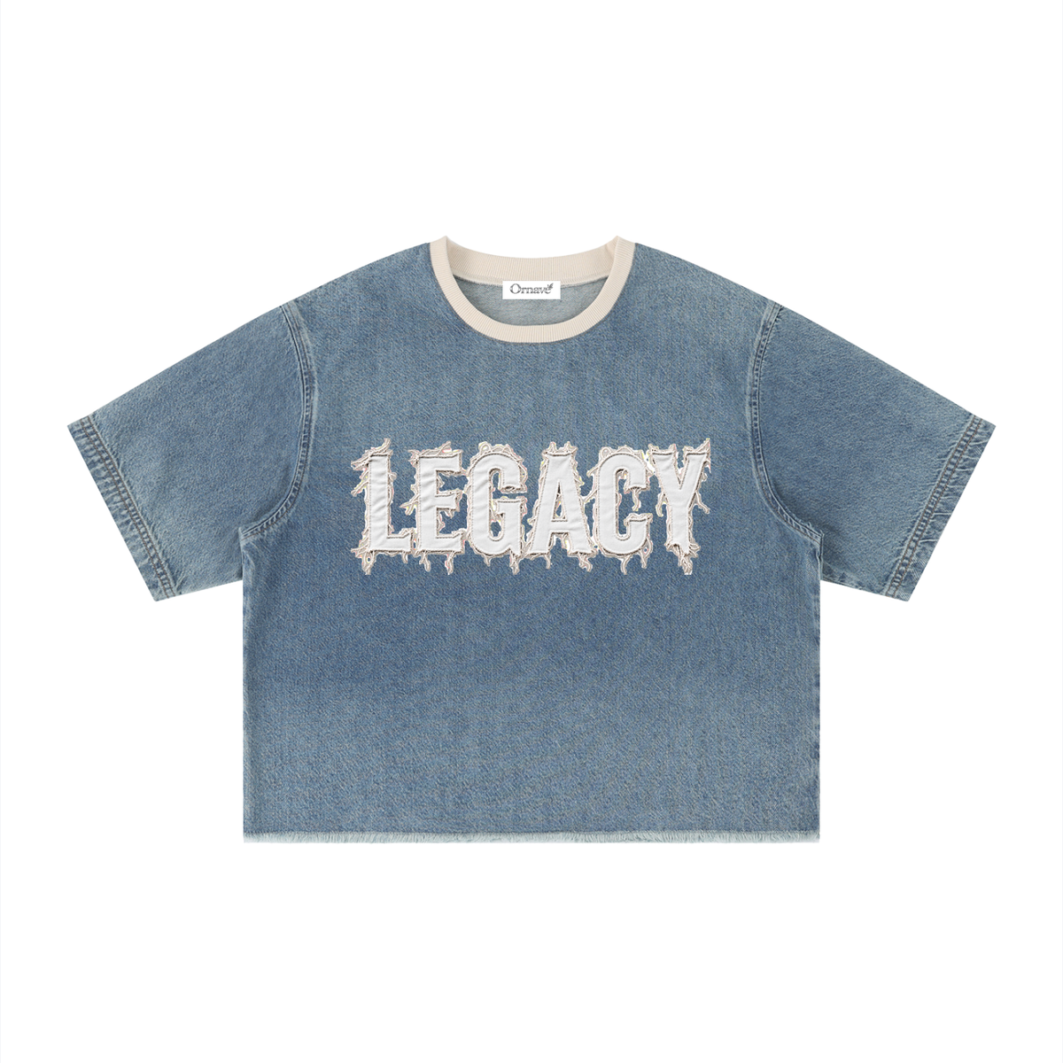 Legacy Vintage Wash Denim Crop Tee