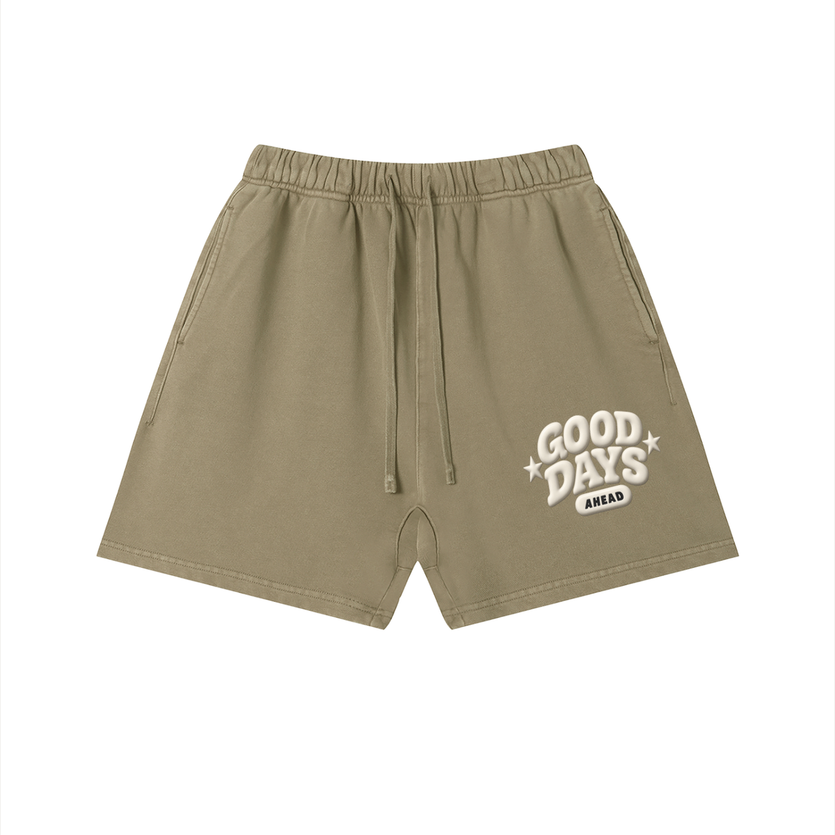 Unisex Vintage Wash Cotton Shorts-Good days Ahead shorts
