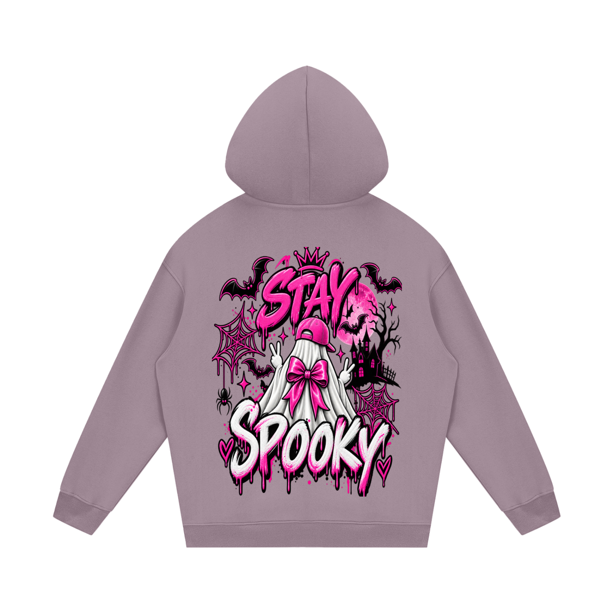 Spooky Vibes Streetwear Unisex Fleece Hoodie
