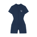 Women's Quarter-Zip Short-Sleeve Romper