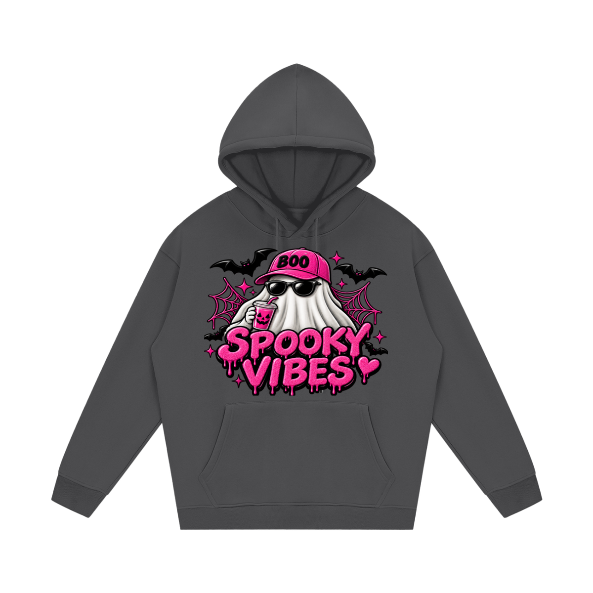 Spooky Vibes Streetwear Unisex Fleece Hoodie