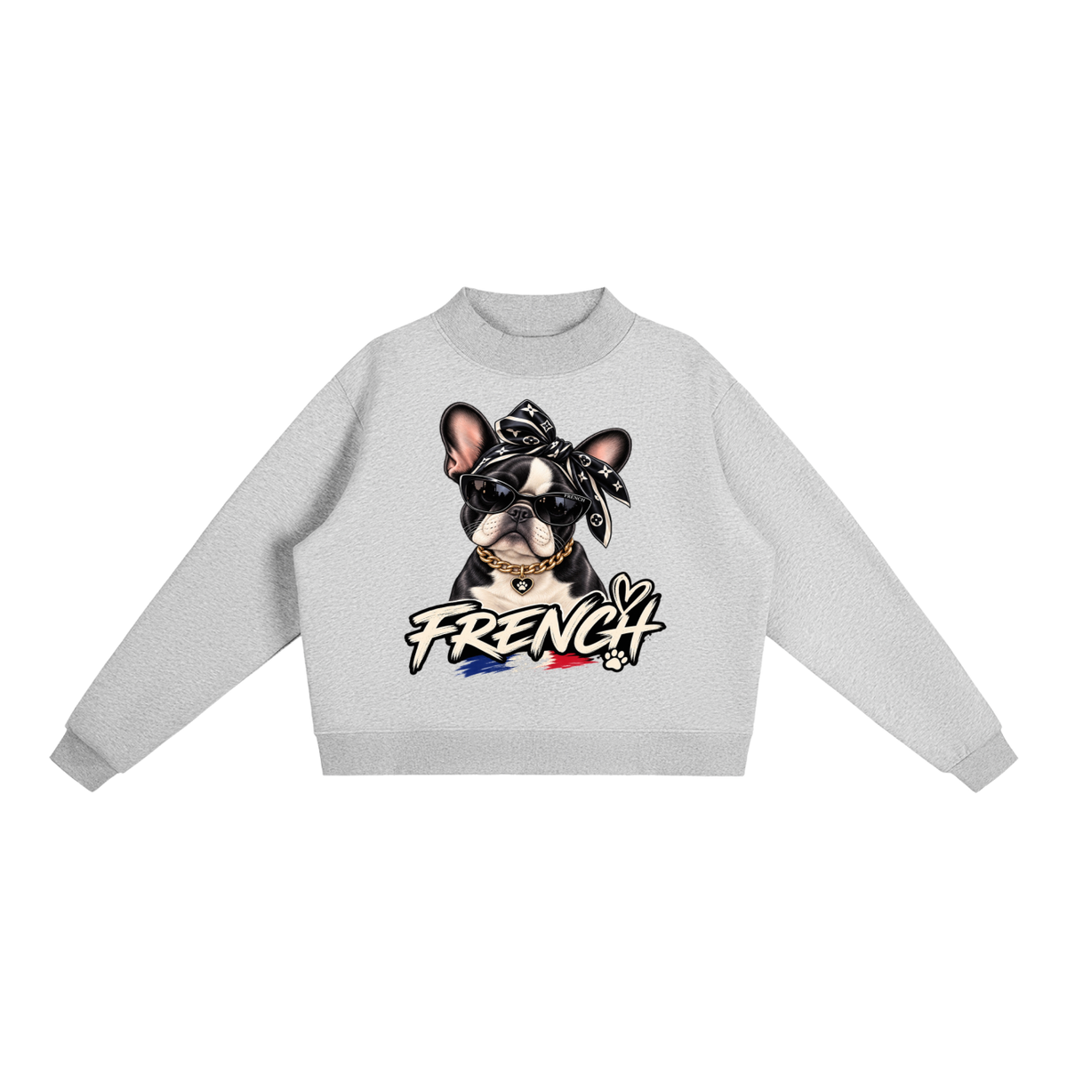 Essential Fleece Mock-Neck Crew Sweatshirt
