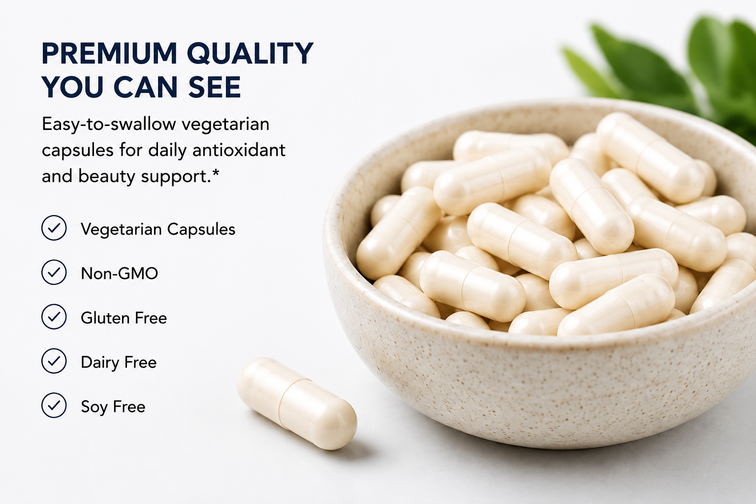 Ornave' Glutathione Complex Capsules – 1000mg Reduced L-Glutathione, 120 Capsules