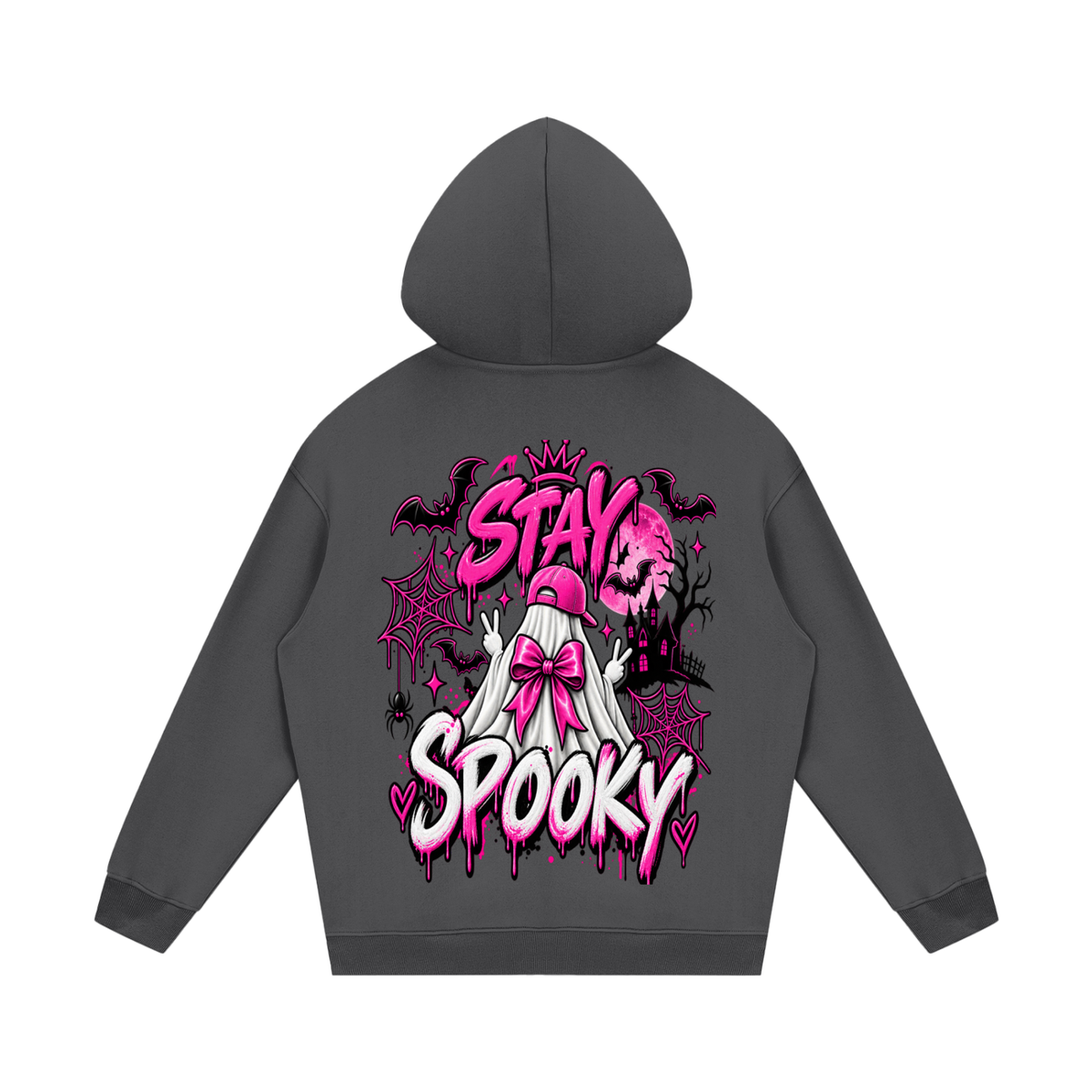 Spooky Vibes Streetwear Unisex Fleece Hoodie