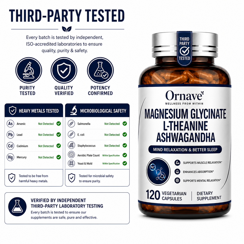Ornave' Magnesium Glycinate Complex Capsules , 120 Capsules