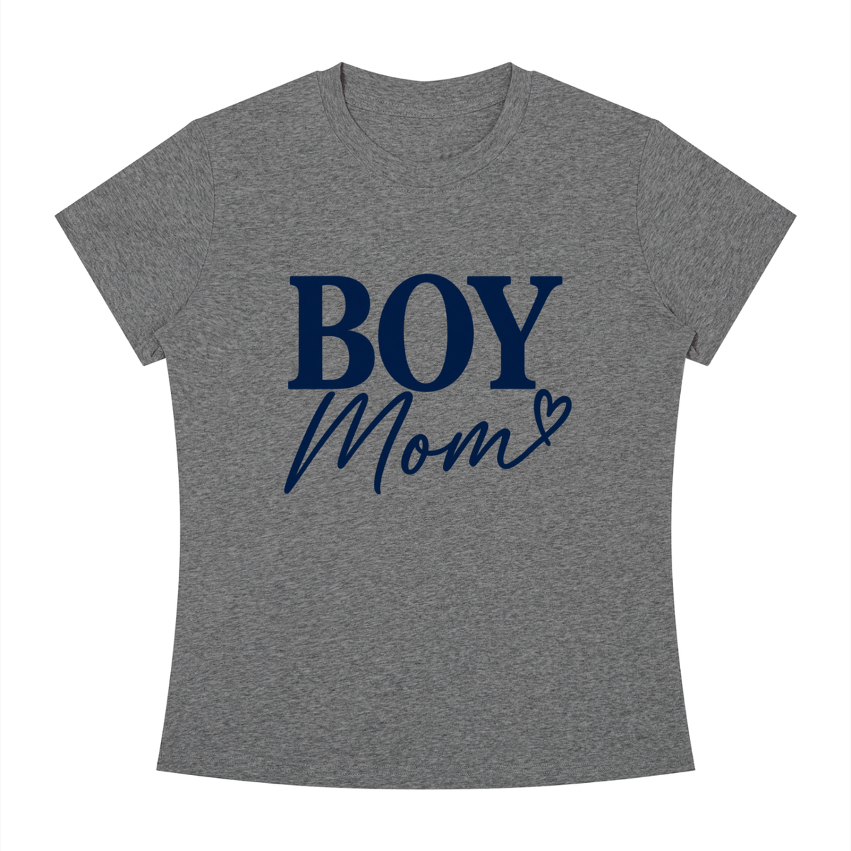 Women's Slim Fit Crewneck T-Shirt-Boy Mom