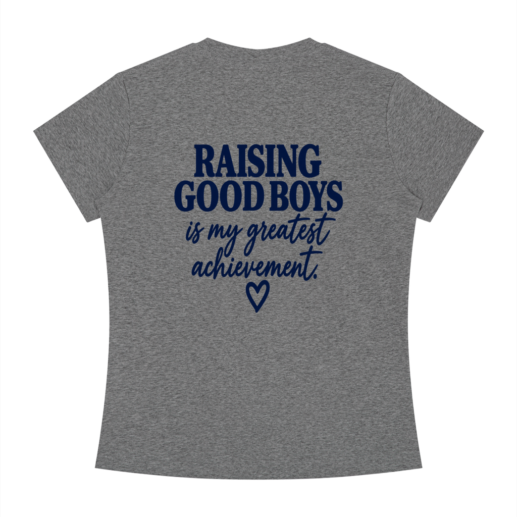 Women's Slim Fit Crewneck T-Shirt-Boy Mom