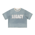 Legacy Vintage Wash Denim Crop Tee