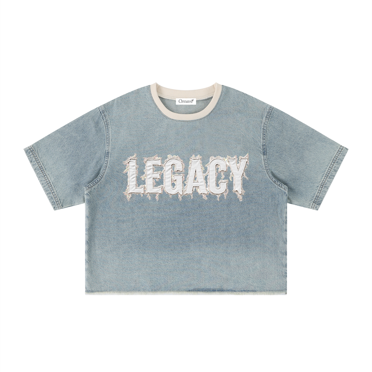 Legacy Vintage Wash Denim Crop Tee