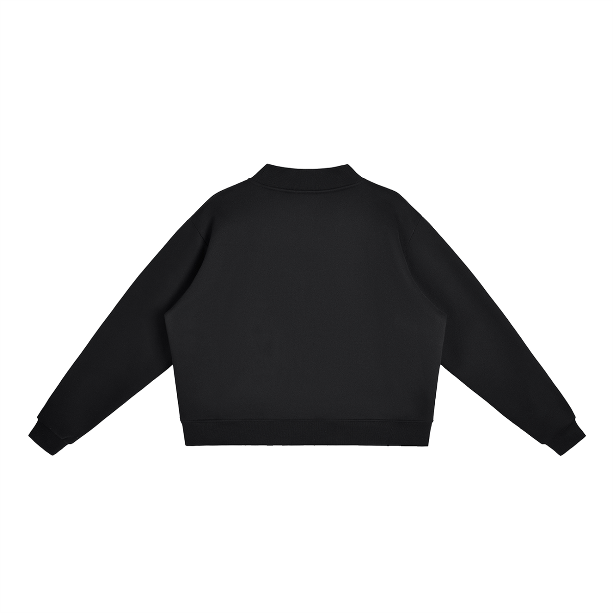 Essential Fleece Mock-Neck Crew Sweatshirt