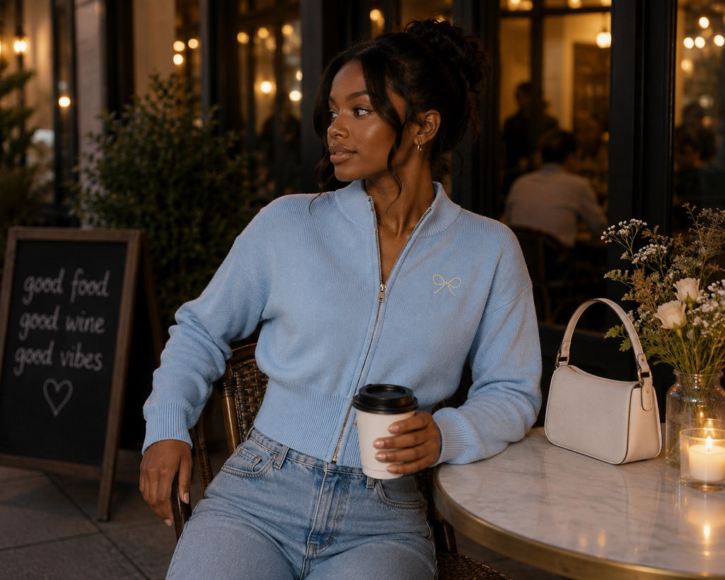 Women’s Mock Neck Zip Up Cardigan