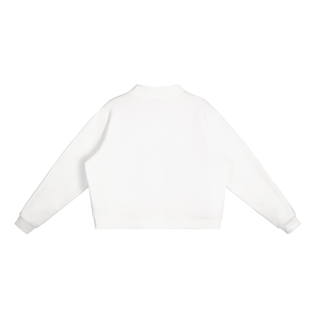 Essential Fleece Mock-Neck Crew Sweatshirt