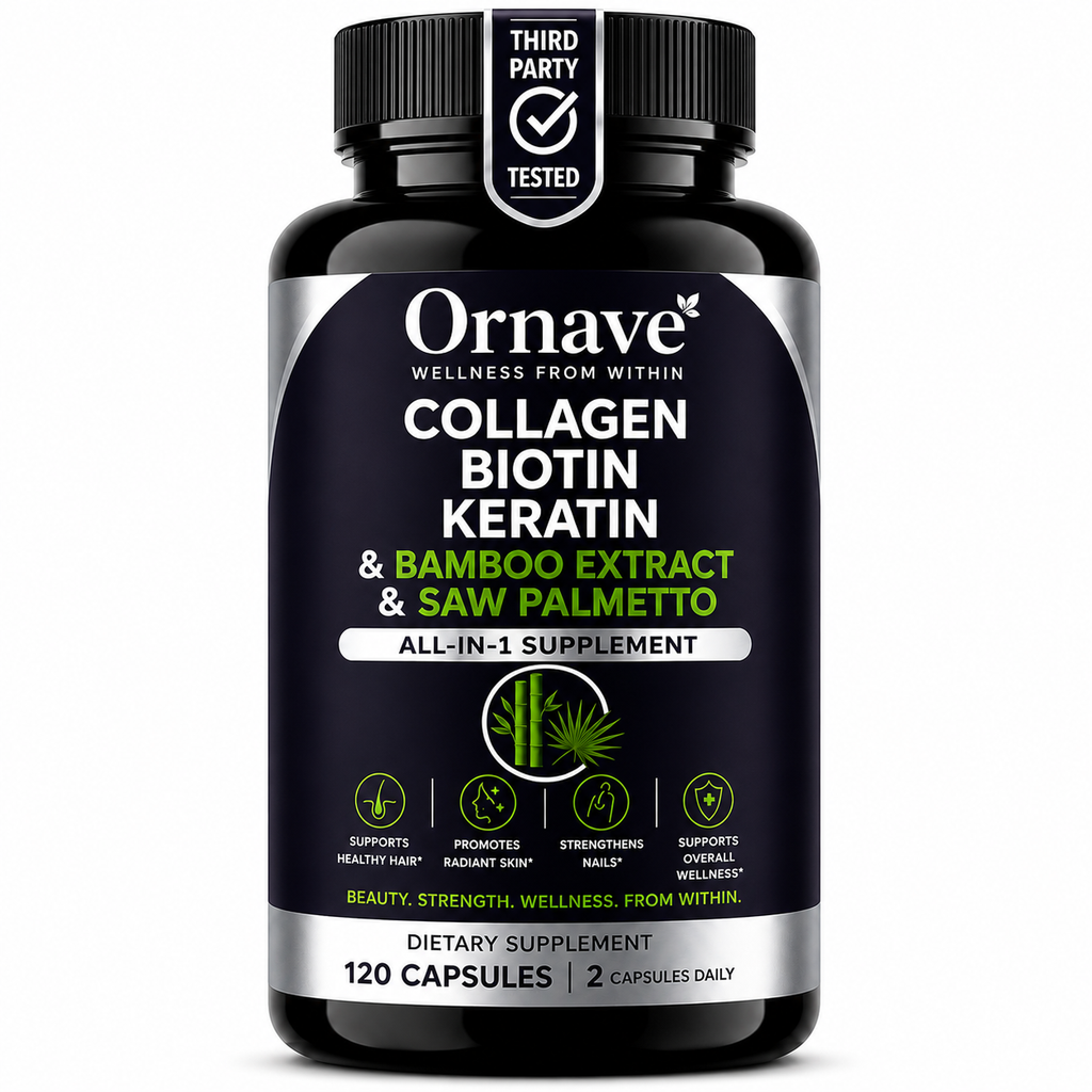 Ornave' Hair, Skin & Nails Formula, 120 Capsules