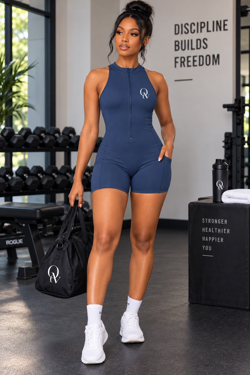 Women’s Quarter-Zip Yoga Romper