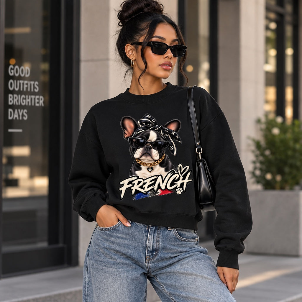 Essential Fleece Mock-Neck Crew Sweatshirt