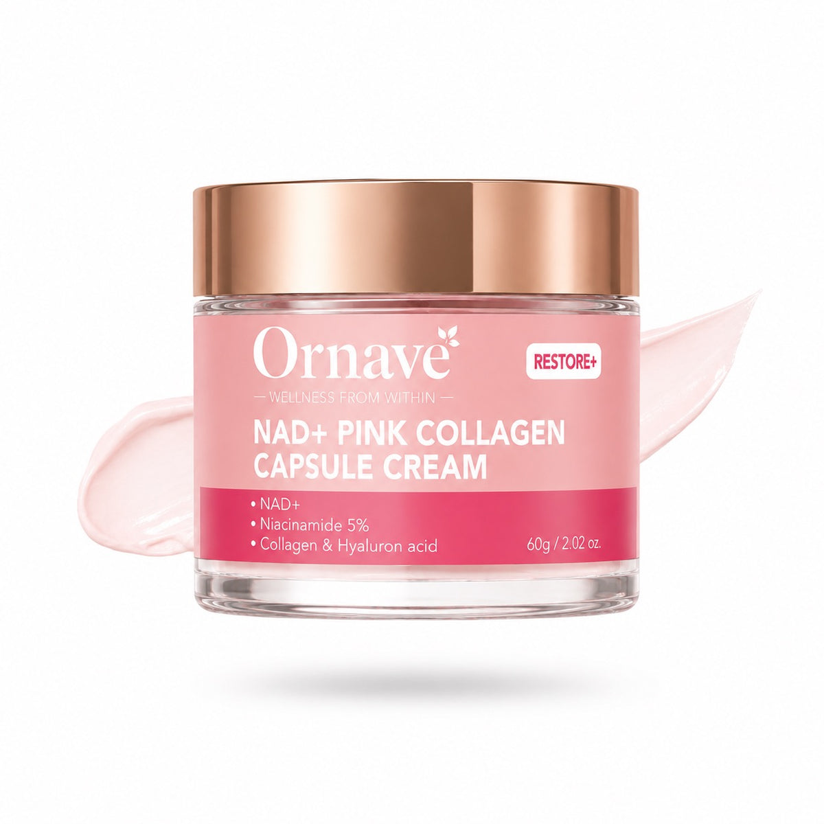 Ornave' NAD+ Pink Collagen Cream – Firm, Smooth & Renew