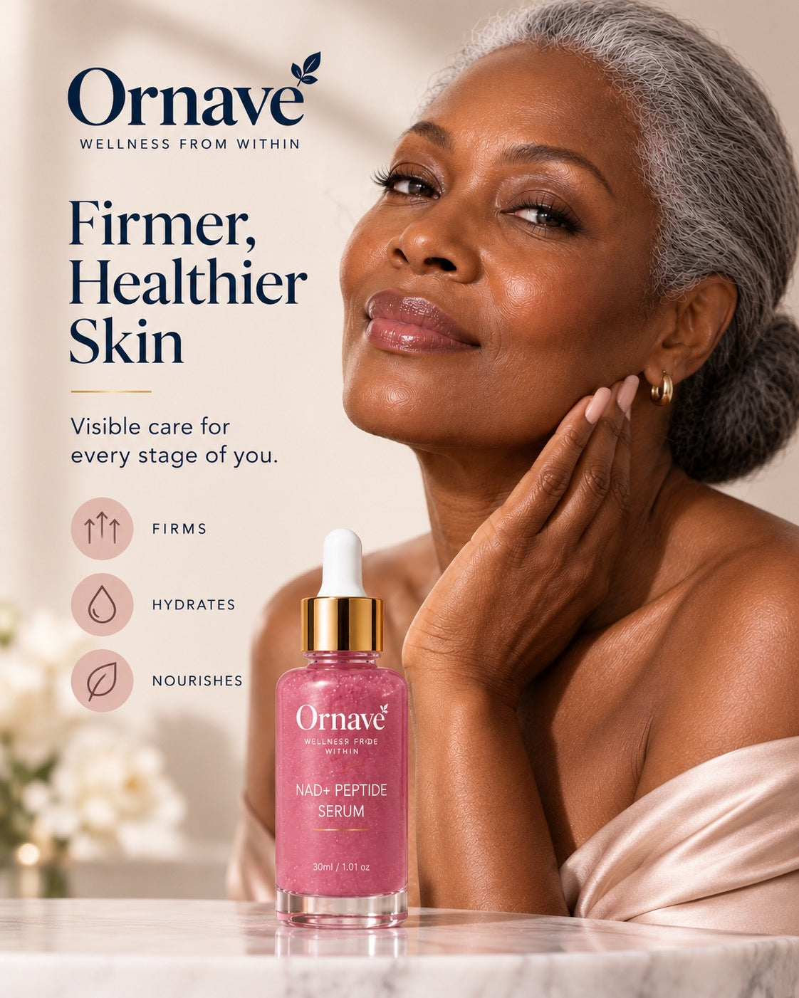 Ornave' NAD+ Multi-Peptide Renewal Serum