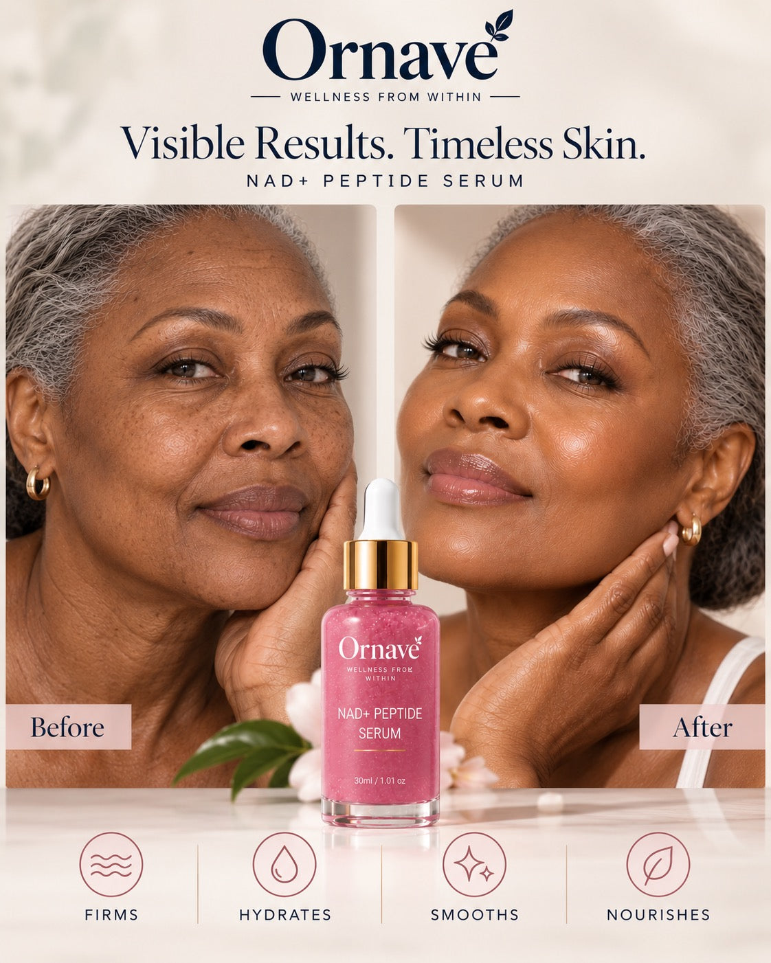 Ornave' NAD+ Multi-Peptide Renewal Serum