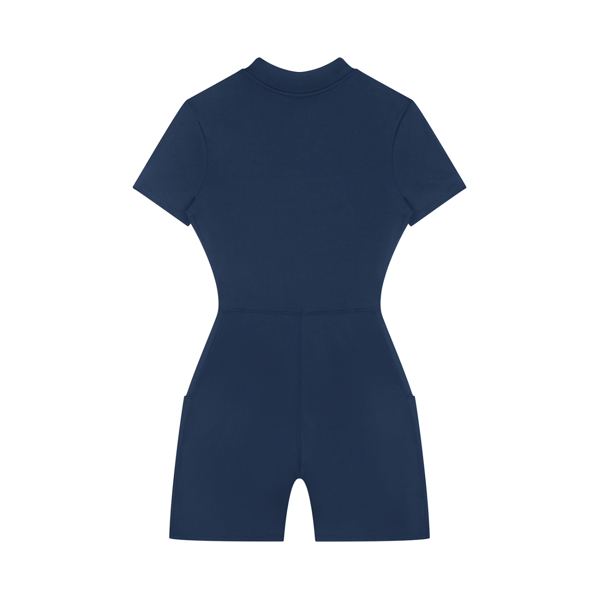 Women's Quarter-Zip Short-Sleeve Romper