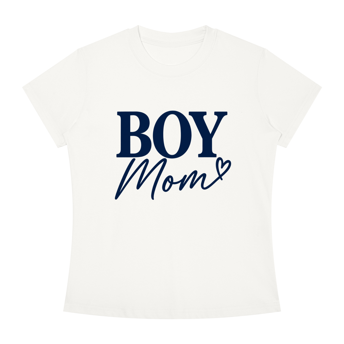 Women's Slim Fit Crewneck T-Shirt-Boy Mom