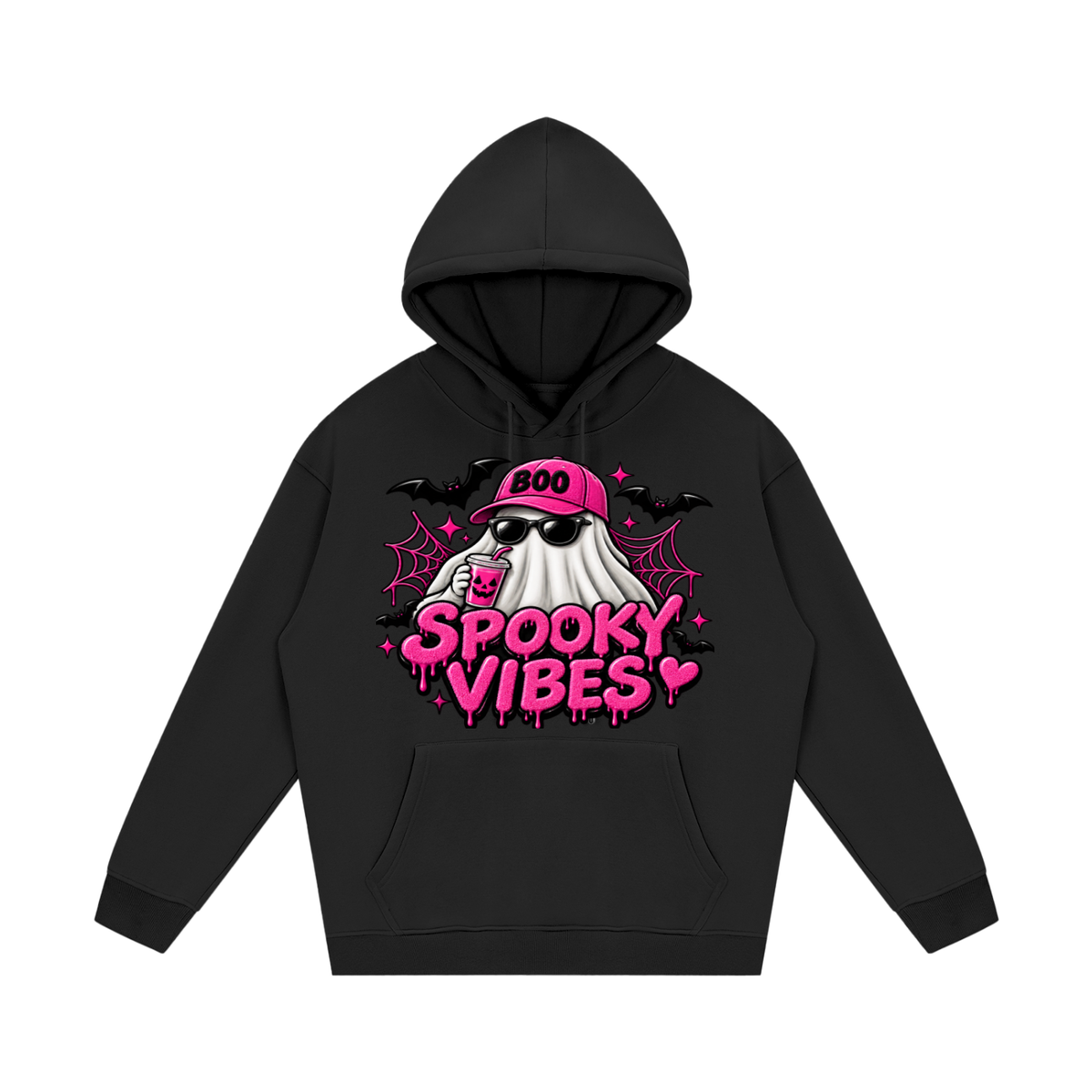 Spooky Vibes Streetwear Unisex Fleece Hoodie