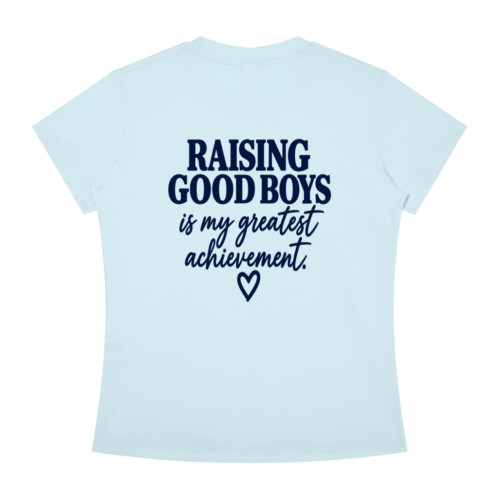Women's Slim Fit Crewneck T-Shirt-Boy Mom
