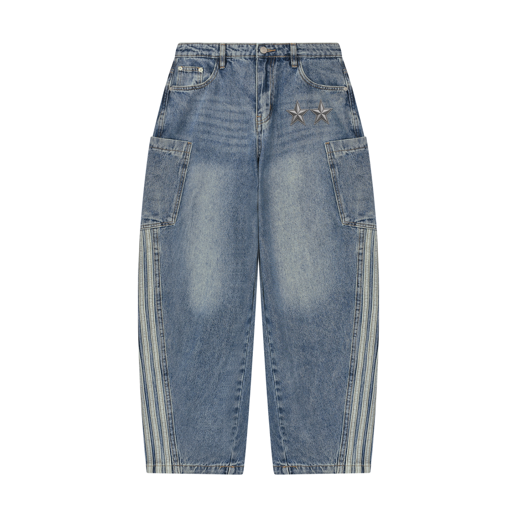 Women's Vintage Wash Barrel Leg Jeans