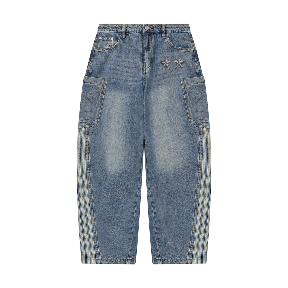 Women's Vintage Wash Barrel Leg Jeans