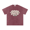 Snow Washed Oversized Cotton T-Shirt- Good days Ahead