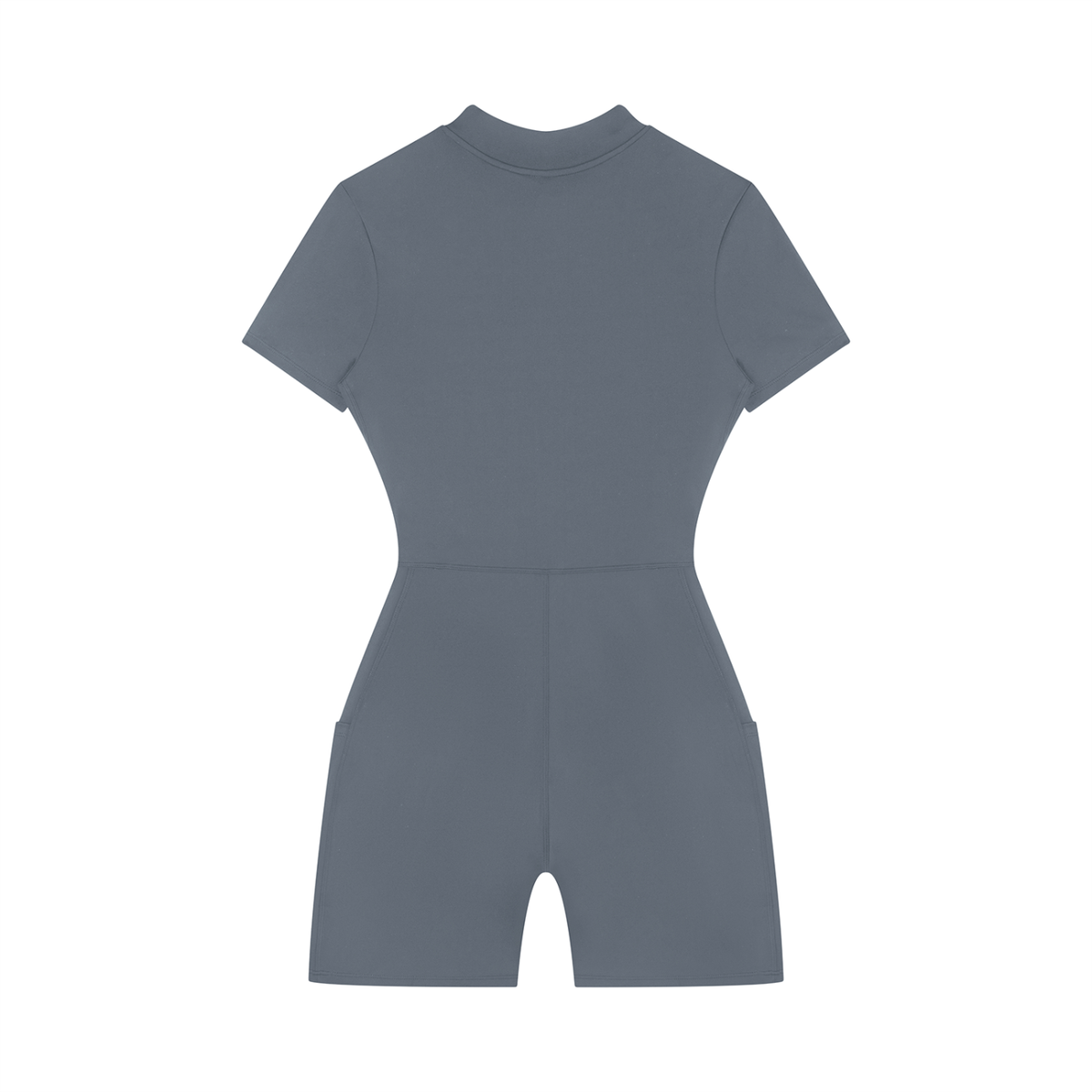 Women's Quarter-Zip Short-Sleeve Romper