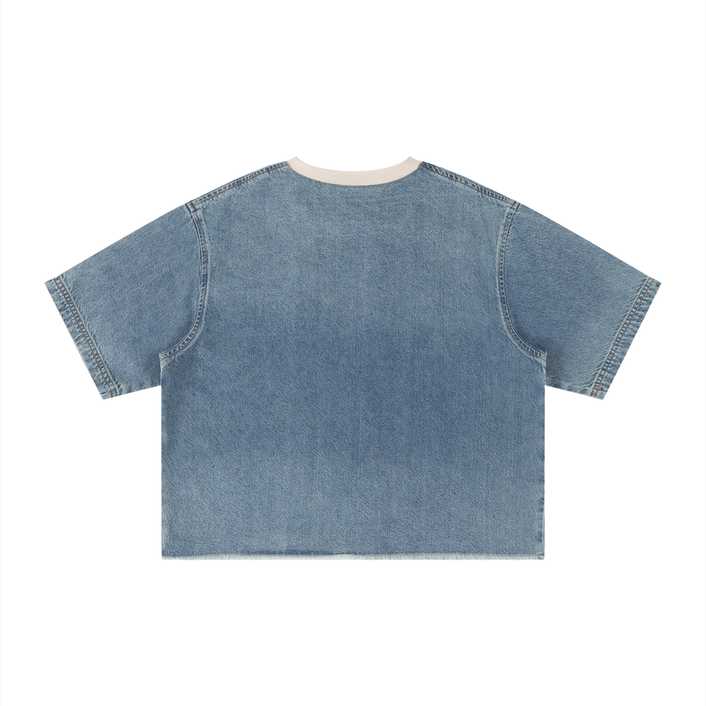 Legacy Vintage Wash Denim Crop Tee