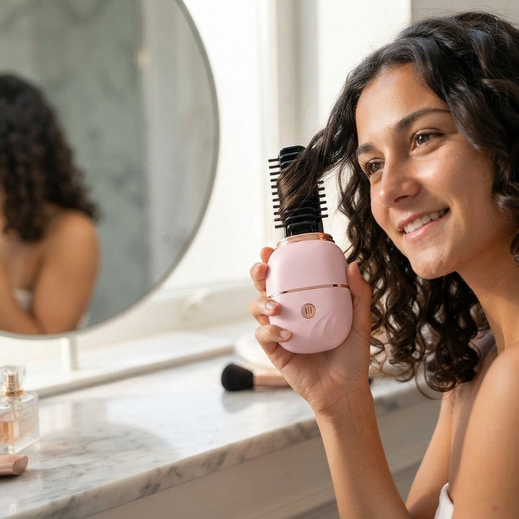 Wireless Hair Straightener and Curling Iron Comb